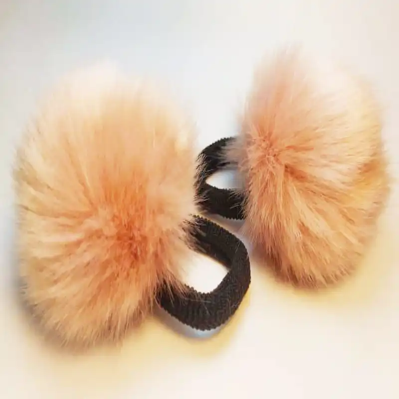 کش مو دخترانه مدل پوم پوم بسته دو عددی