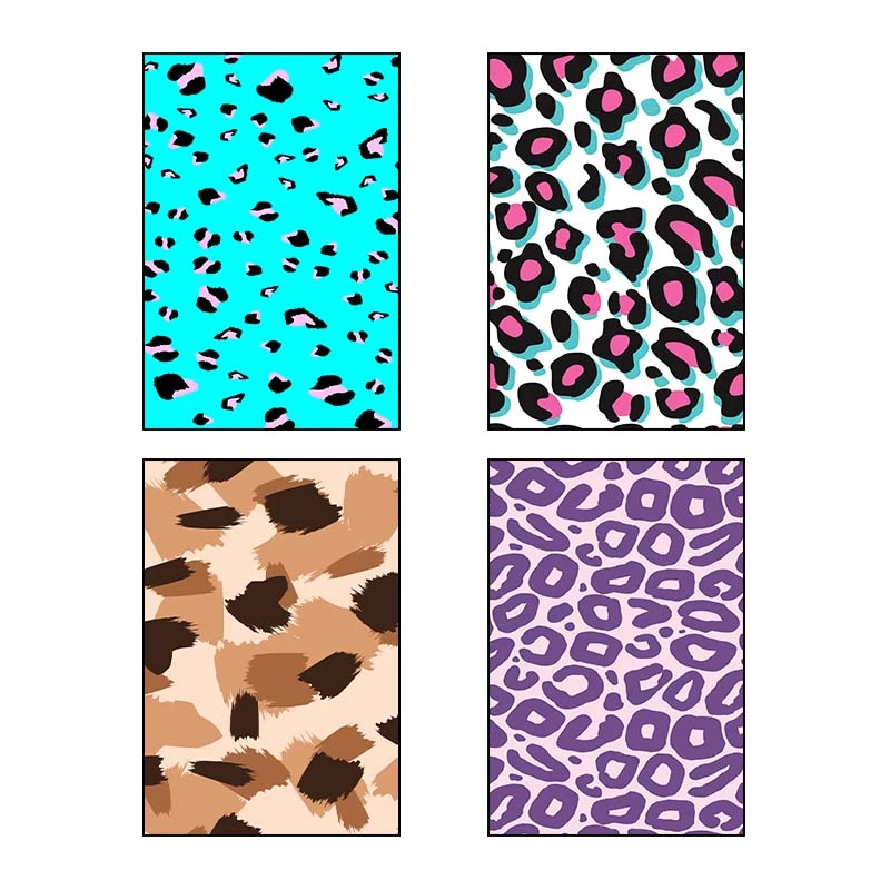 تابلو شاسي کارنيکا طرح پترن پوست Animal Pattern کد 27284 مجموعه 4 عددی