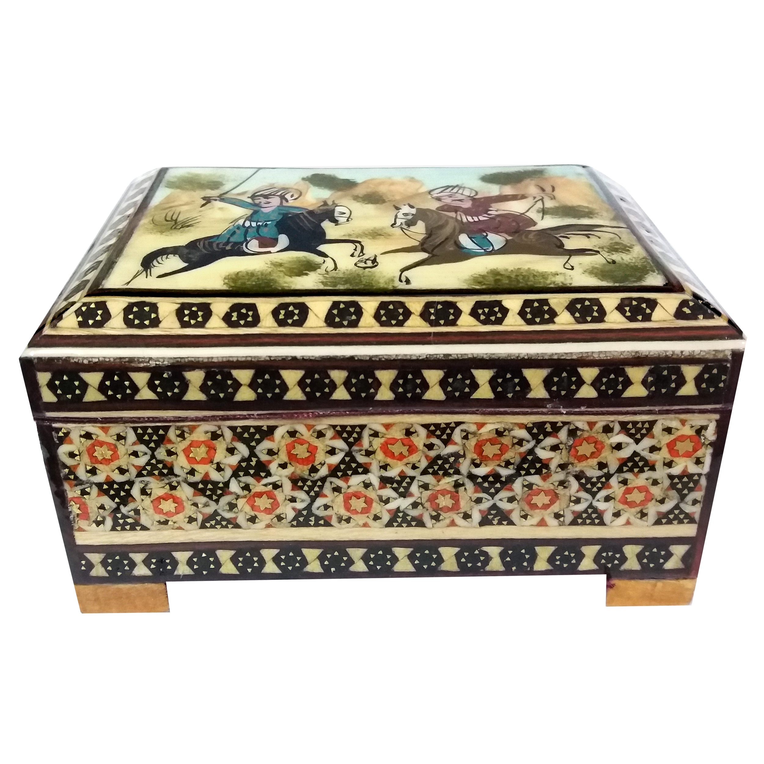 جعبه جواهرات خاتم کاری کد 623