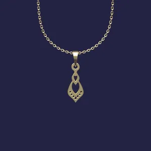 گردنبند طلا 18 عیار زنانه مدوپد مدل هندسی کد Y2-1-1046