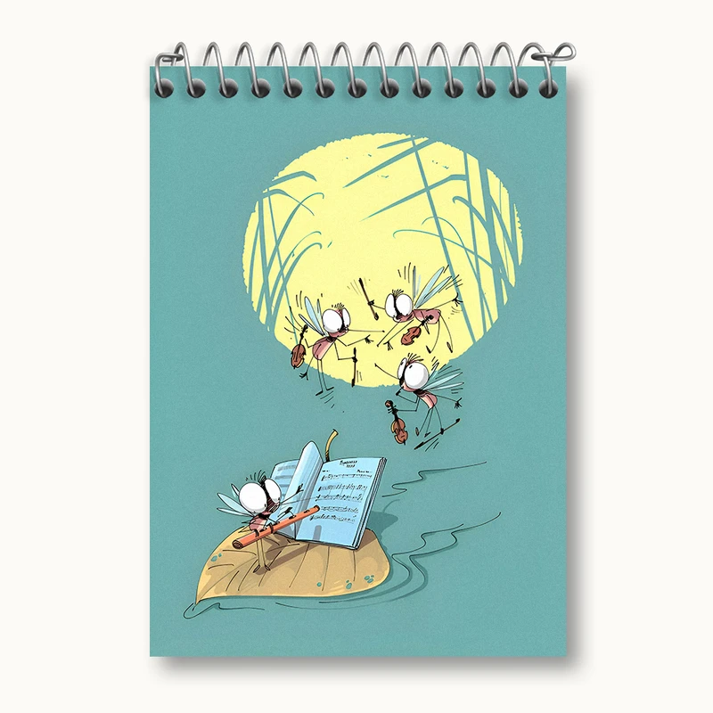 دفتر یادداشت 50 برگ خندالو طرح جشن پشه ها کد N4347