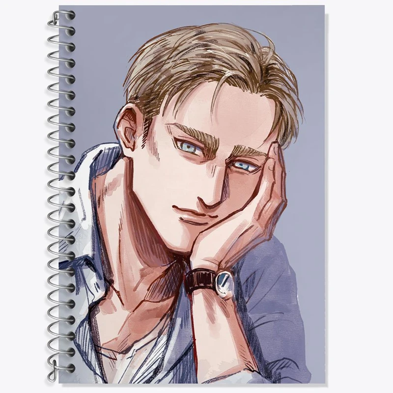 دفتر زبان 50 برگ خندالو مدل سه خط طرح اروین اسمیث انیمه اتک آن تایتان Attack on Titan کد 18613