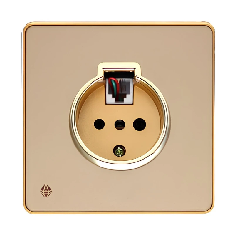 پریز تلفن صنایع آسیا الکتریک مدل دومنظوره  YBeG