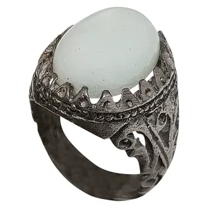 انگشتر نقره مردانه مدل گوهر شب چراغ GSC2013