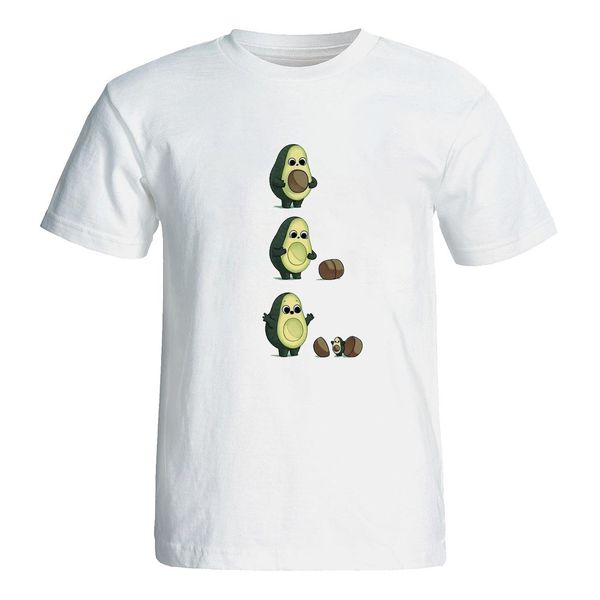 تی شرت زنانه مدل آواکادو کد E04 رنگ سفید
