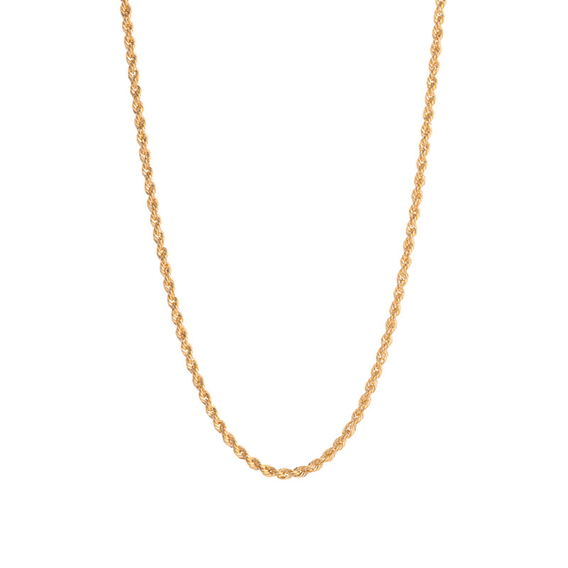 زنجیر طنابی (توئیست) طلا 18 عیار زنانه گالری صادقی مدل لوکس