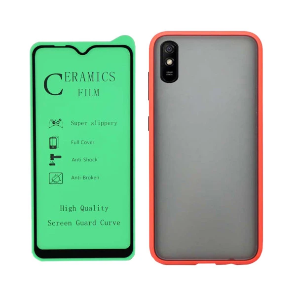 کاور لمبر مدل LAMPMC-SER-1 مناسب برای گوشی موبایل شیائومی Redmi 9A به همراه محافظ صفحه نمایش