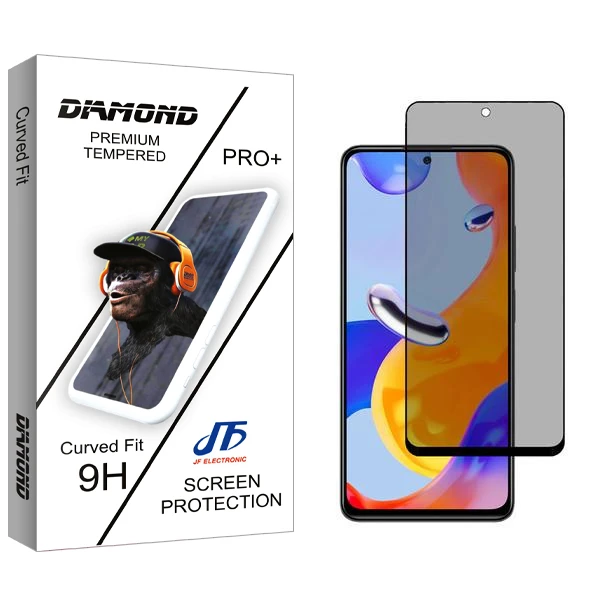 محافظ صفحه نمایش حریم شخصی جی اف مدل Diamond مناسب برای گوشی موبایل شیائومی Redmi Note 11 Pro 5G