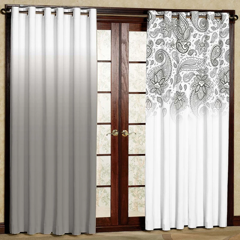 پرده بارمان دکور طرح بته جقه مدل هازان پانچی کد  18-1417 W سایز 140x200 سانتی متر