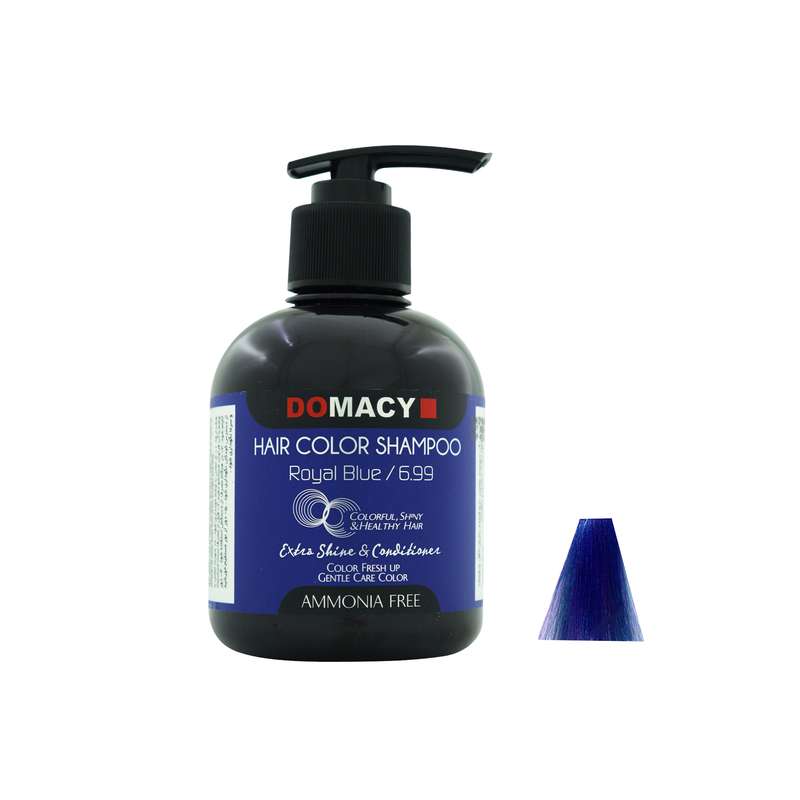 شامپو رنگساژ دوماسی مدل AMMONIA FREE شماره 6.99 حجم 300 میلی لیتر رنگ آبی درباری