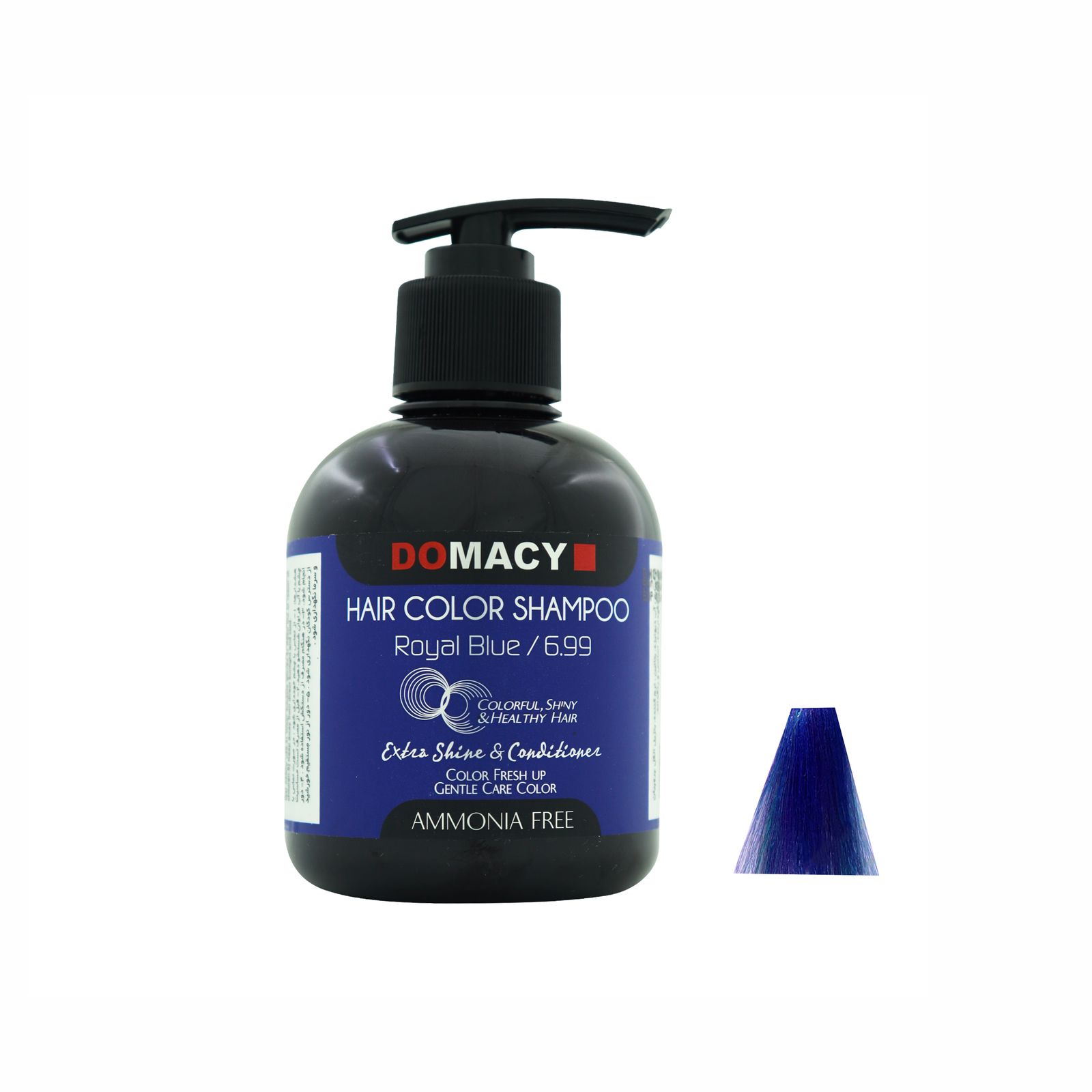 شامپو رنگساژ دوماسی مدل AMMONIA FREE شماره 6.99 حجم 300 میلی لیتر رنگ آبی درباری - - 1