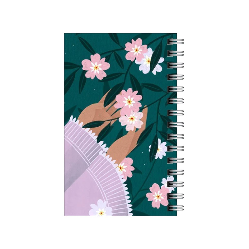 دفترچه یادداشت مدل to do list طرح شکوفه گیلاس و شب کد 0165491