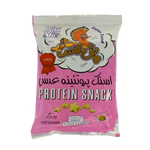 اسنک پروتئینه عدس با طعم چیزبرگر پف استار - 50 گرم