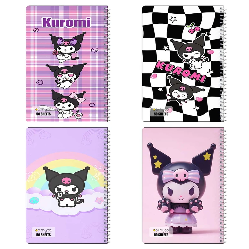 دفتر نقاشي 50 برگ کارنيکا طرح مای ملودی و کورومی My Melody & Kuromi کد 73712 مجموعه 4 عددی