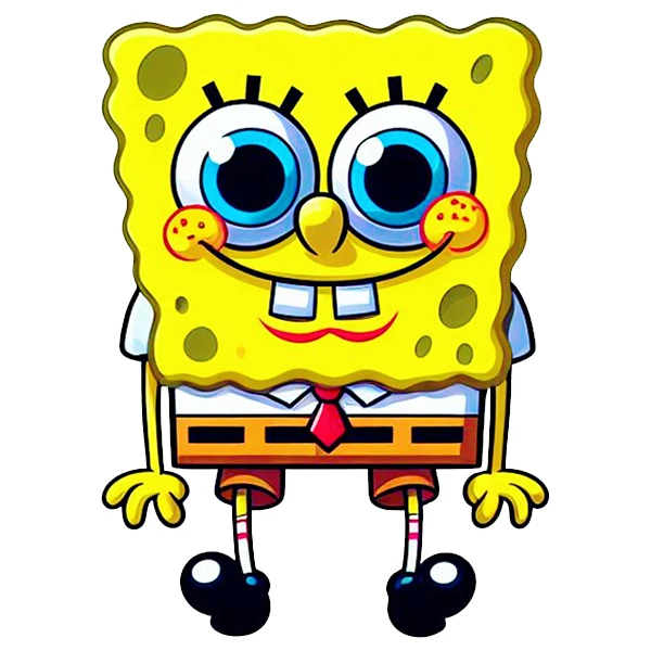  استیکر پارچه و لباس پاد آفرین طرح باب اسفنجی کد 2019