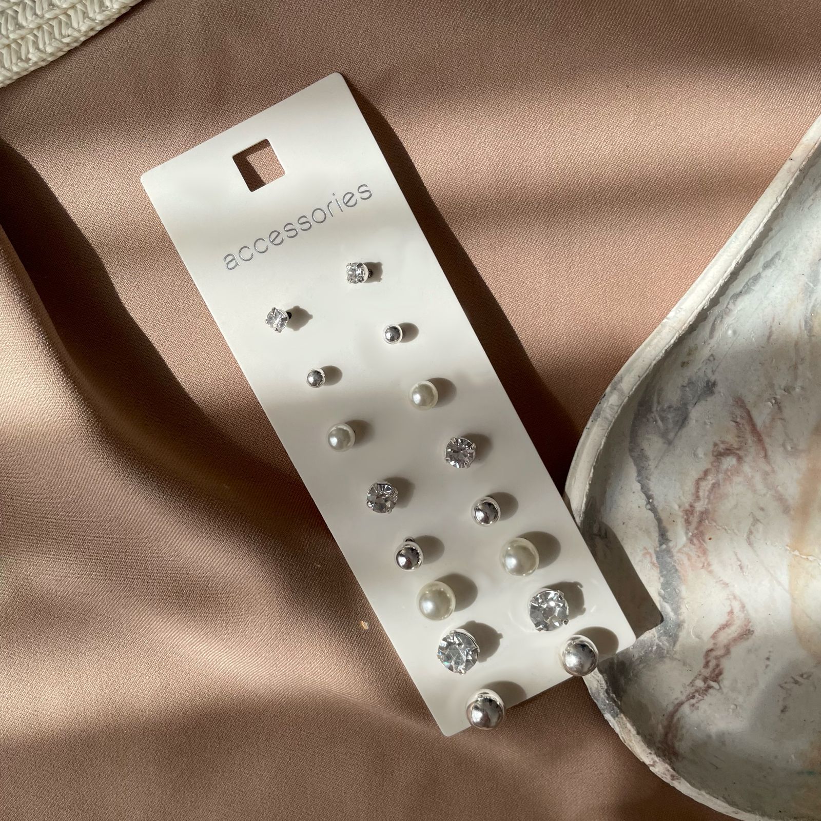 گوشواره زنانه اکسسورایز مدل AE1159-009 بسته 8 عددی -  - 2