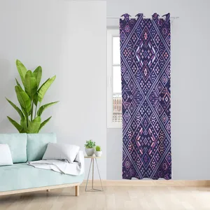پرده طرح گلیم مدل مخمل پانچی کد 2606 z سایز 140x200 سانتی متر