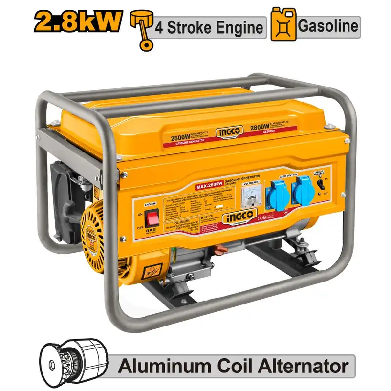 موتور برق بنزینی اینکو مدل GE30005-2800W ظرفیت 2.8 کیلووات