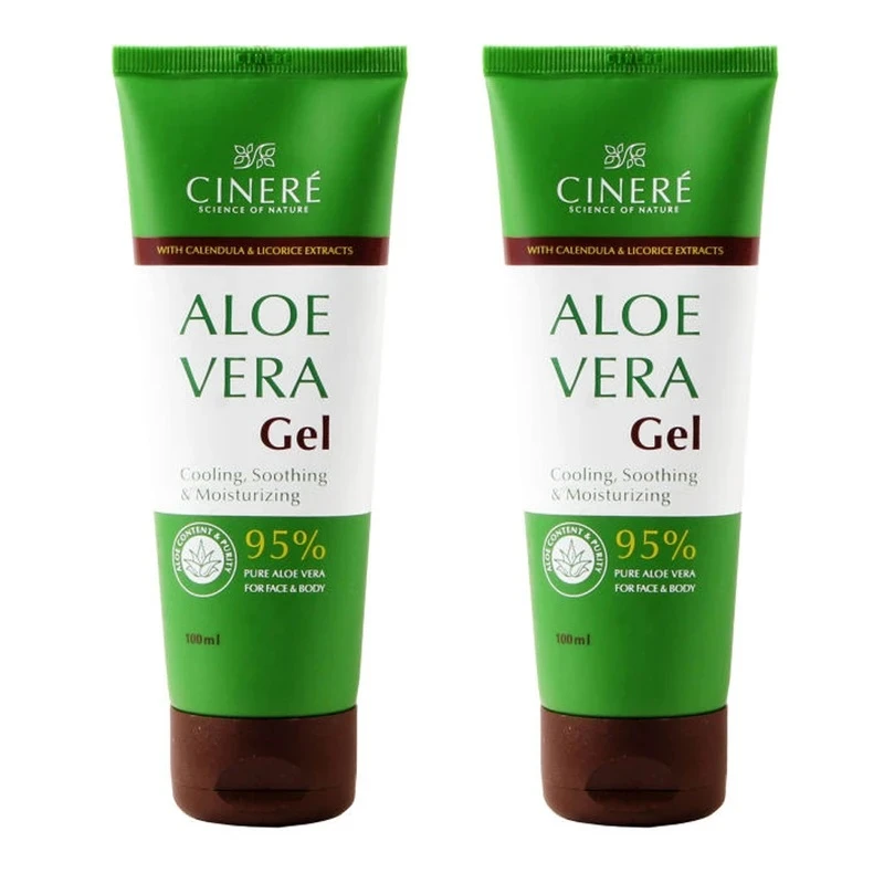 ژل مرطوب کننده صورت سینره مدل آلئویه ورا مناسب برای انواع پوست حجم 100 میلی لیتر مجموعه 2 عددی