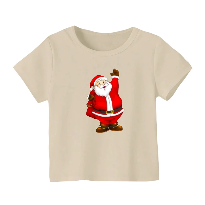 تی شرت آستین کوتاه بچگانه مدل بابانوئل کریسمس کد 3