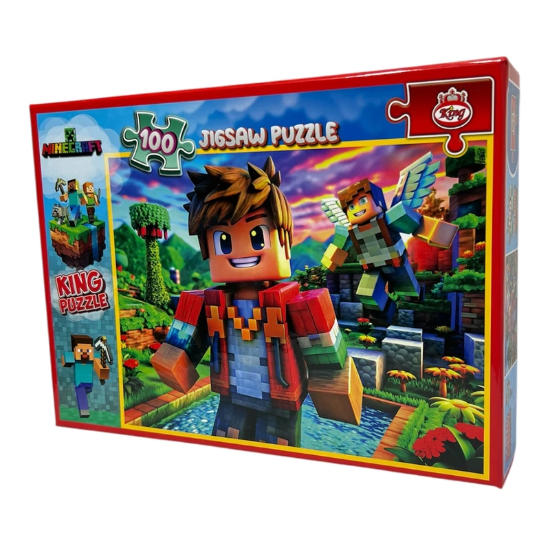 پازل 100 تکه کینگ مدل ماینکرافت مناسب برای 5 سال به بالا