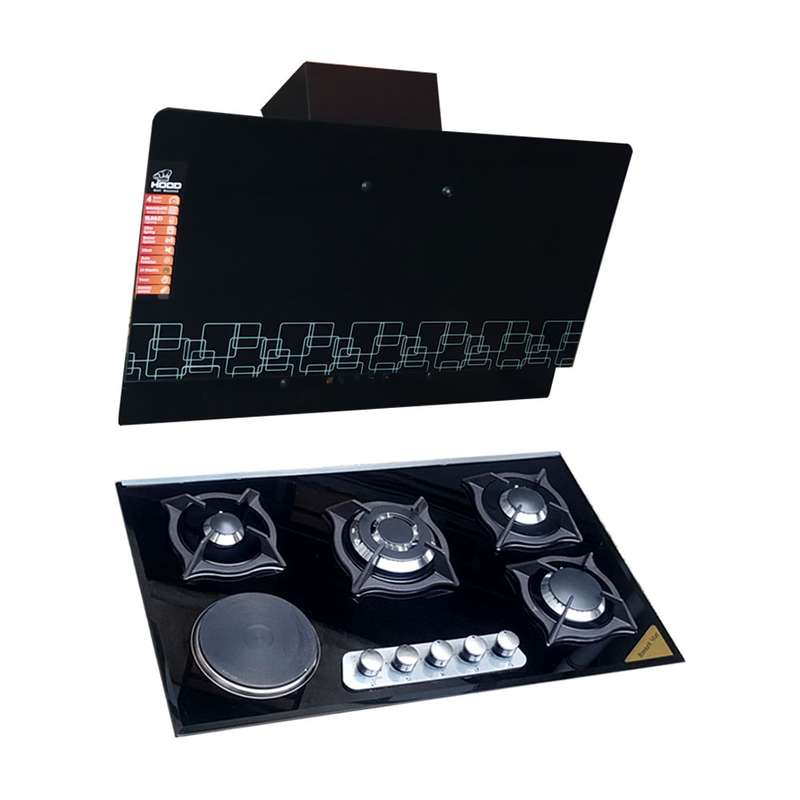 ست هود و اجاق گاز صفحه ای رینوزیت استار مدل SET002Yu