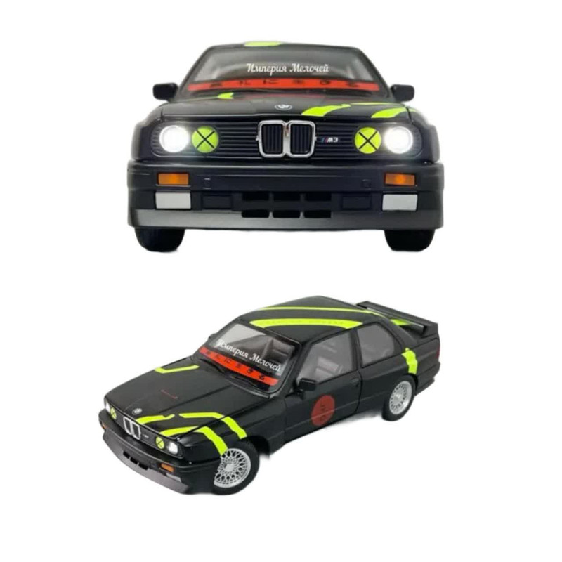 ماکت ماشین ناب سل مدل بی ام و فلزی چراغدار BMW E30 M3 NAAB001 به همراه جاسوییچی