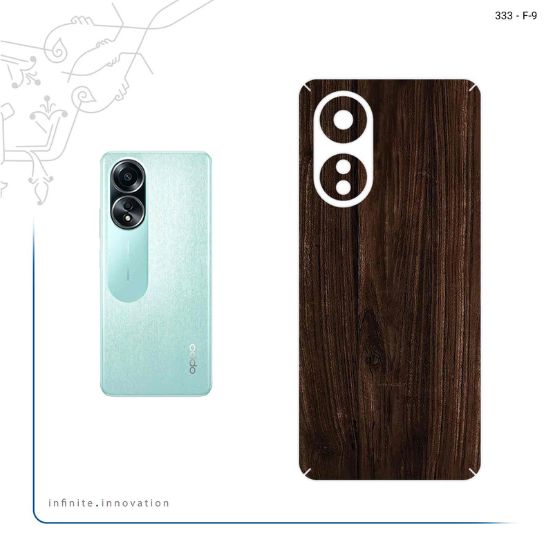 برچسب پوششی ماهوت مدل Dark_Walnut_Wood مناسب برای گوشی موبایل اپو A58 4G