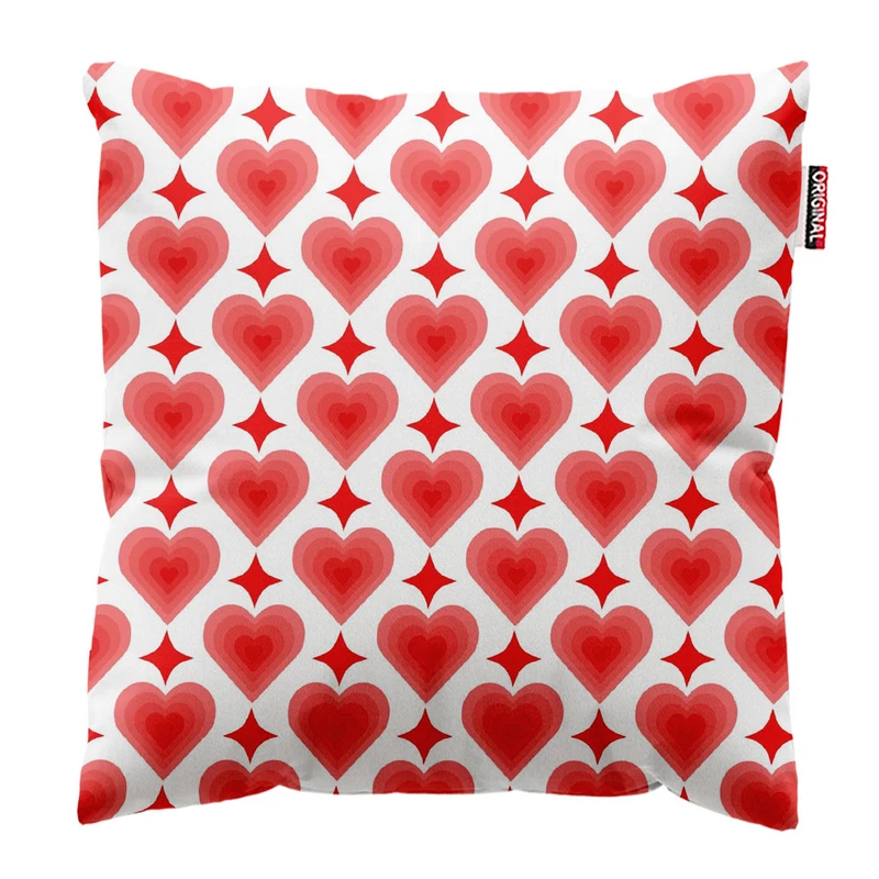 کوسن پاد آفرین طرح قلب کد 2786 سایز 30*30 سانتی متر