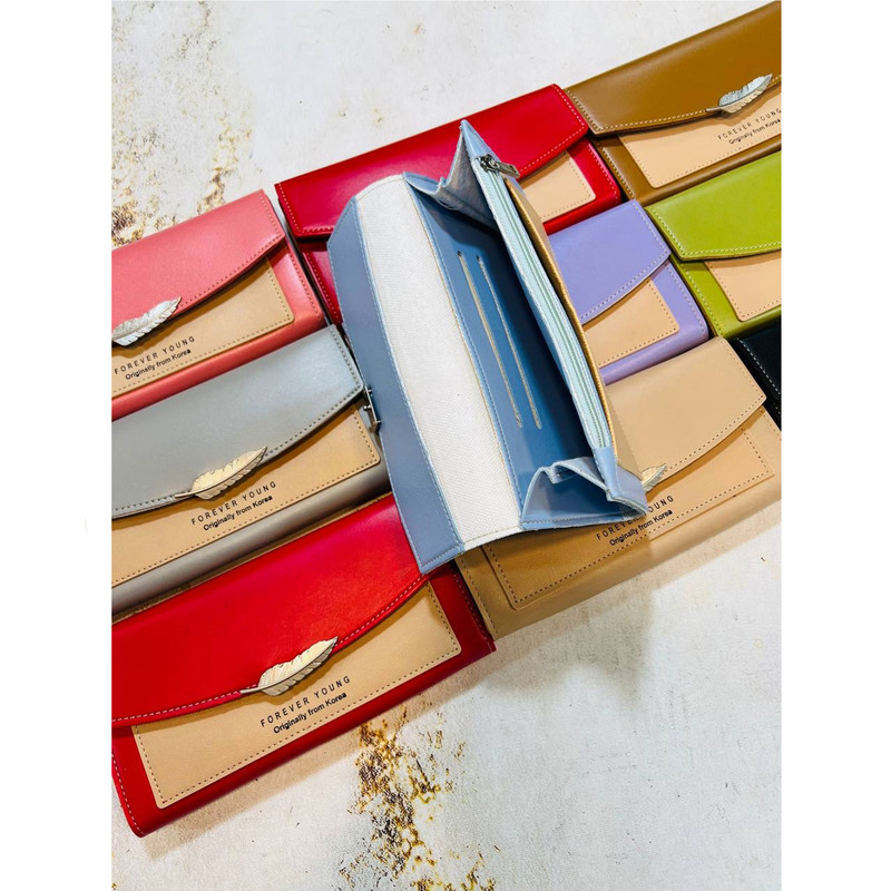 کیف پول زنانه مدل برگ کد KZD-081