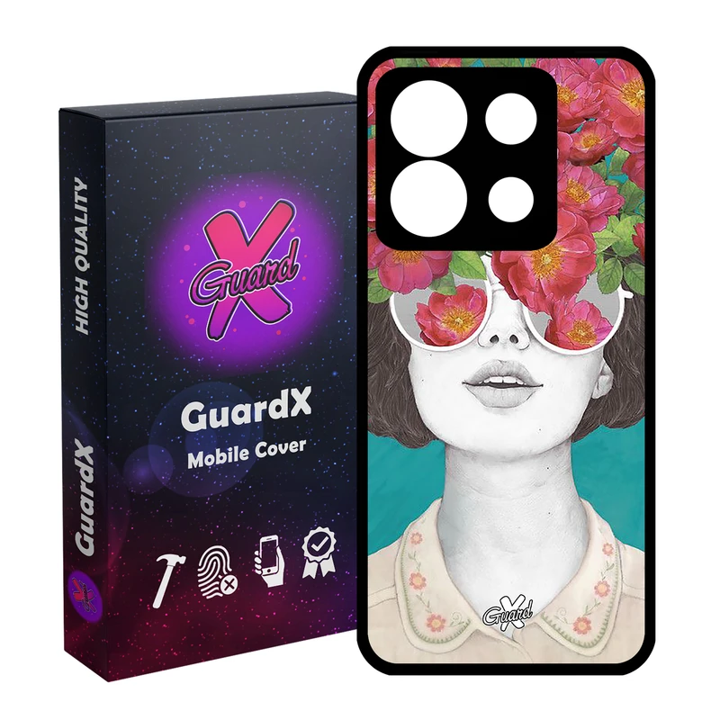 کاور گارد ایکس طرح Girl مدل Glass10148 مناسب برای گوشی موبایل شیائومی Redmi Note 13 5G
