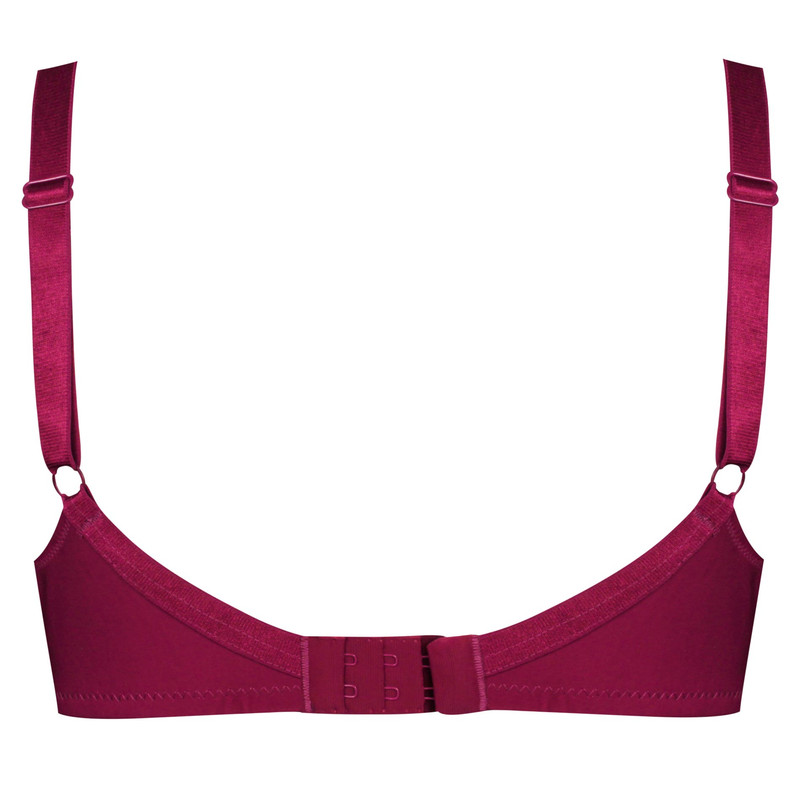 سوتین زنانه اما مدل فنردار دانتل کد 4921-3100 رنگ سرخابی تیره