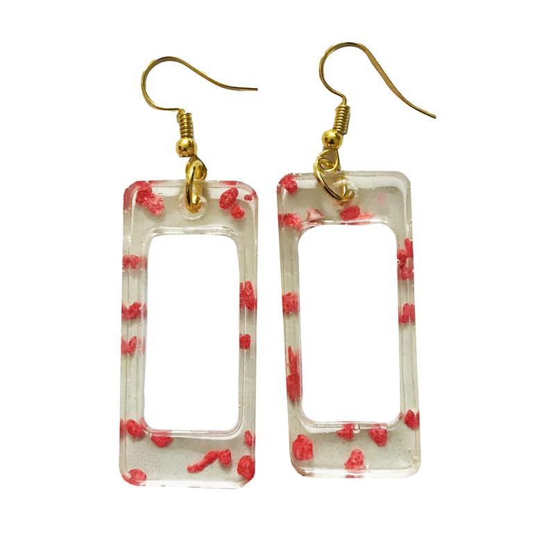 گوشواره دخترانه مدل سنگ ریزه 001 گوشواره دخترانه مدل سنگ ریزه 001