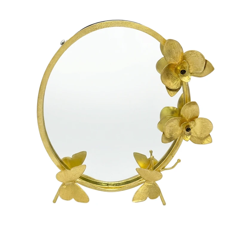 آینه رومیزی مدل گل و پروانه