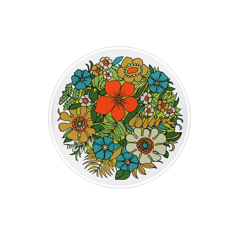 استیکر لپ تاپ ماسا دیزاین طرح گل مدل STK1308