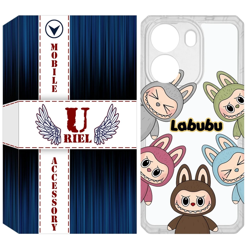 کاور یوریل مدل Clear کد 102 طرح لبوبو Labubu مناسب برای گوشی موبایل شیائومی Poco X7 Pro