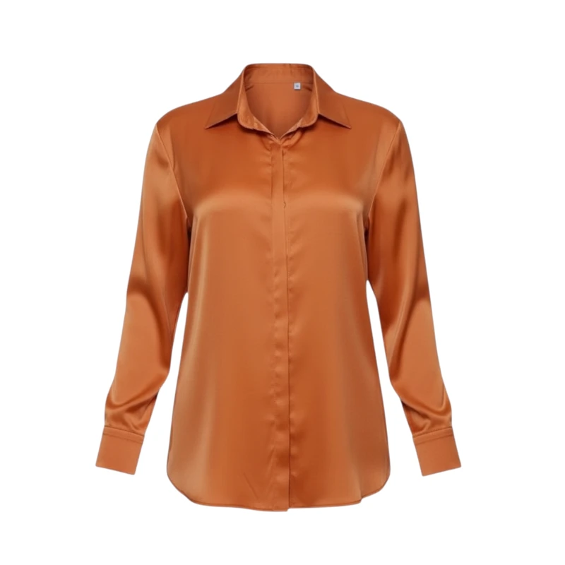 شومیز آستین بلند یقه برگردان زنانه مدل 10480