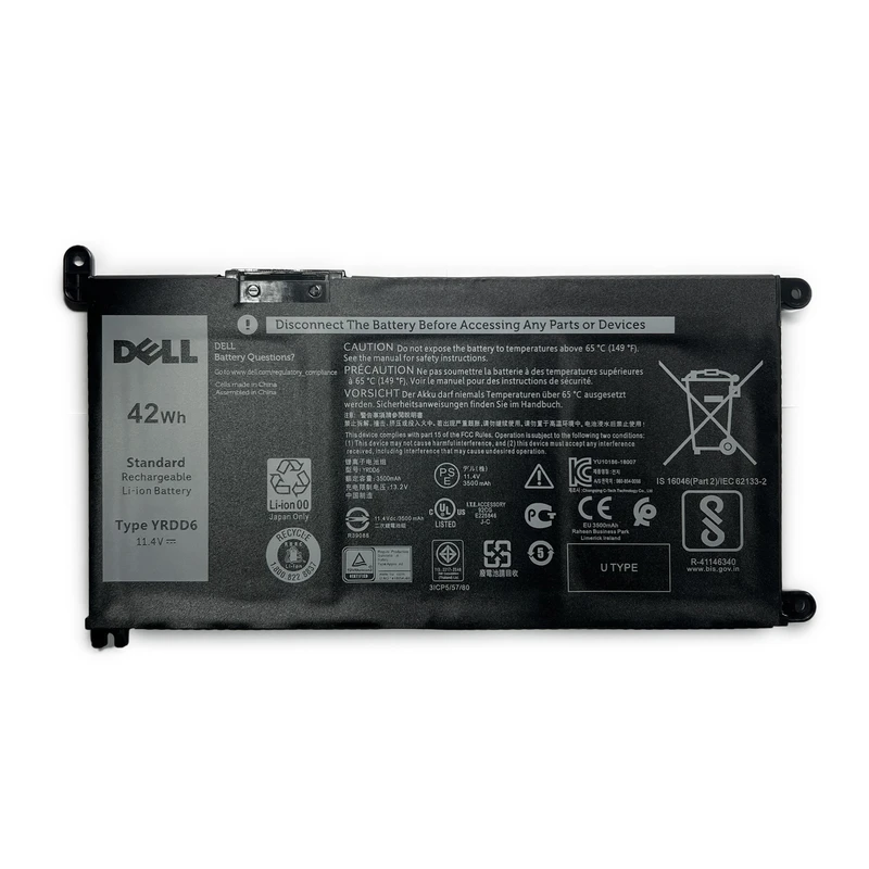 باتری لپ‌تاپ 3 سلولی دل مدل YRDD6 مناسب برای Inspiron 5481/Vostro 3491/Latitude 3400