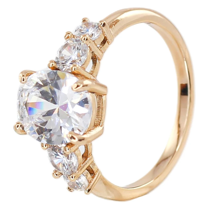 انگشتر زنانه ژوپینگ مدل تک نگین کد AAE811