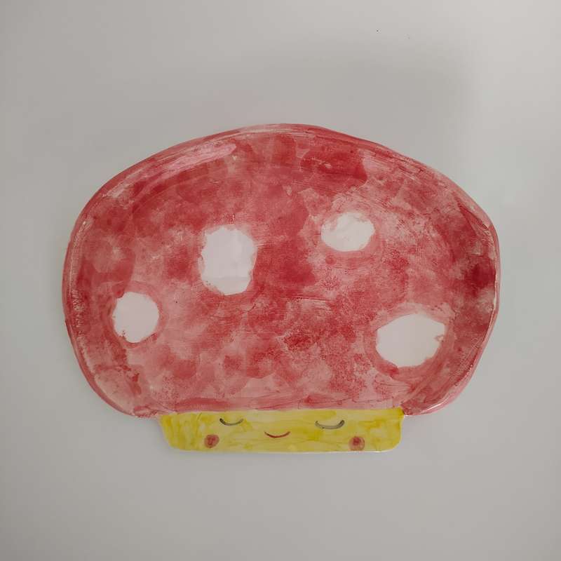 بشقاب سرامیکی طرح قارچ