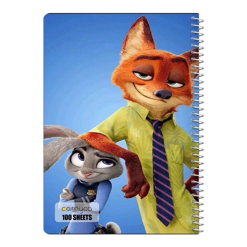 دفتر مشق 100 برگ سیمی کارنیکا طرح زوتوپیا Zootopia کد 61208