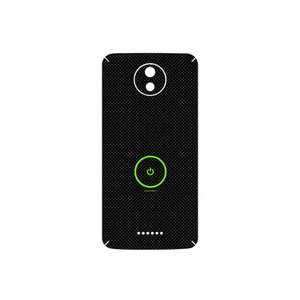 MAHOOT Minimal Power Button Cover Sticker for Motorola Moto C Plus