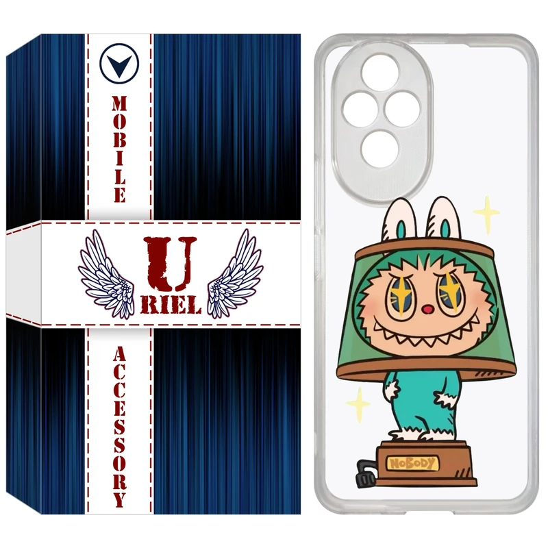 کاور یوریل مدل Clear کد 126 طرح لبوبو Labubu مناسب برای گوشی موبایل آنر 200