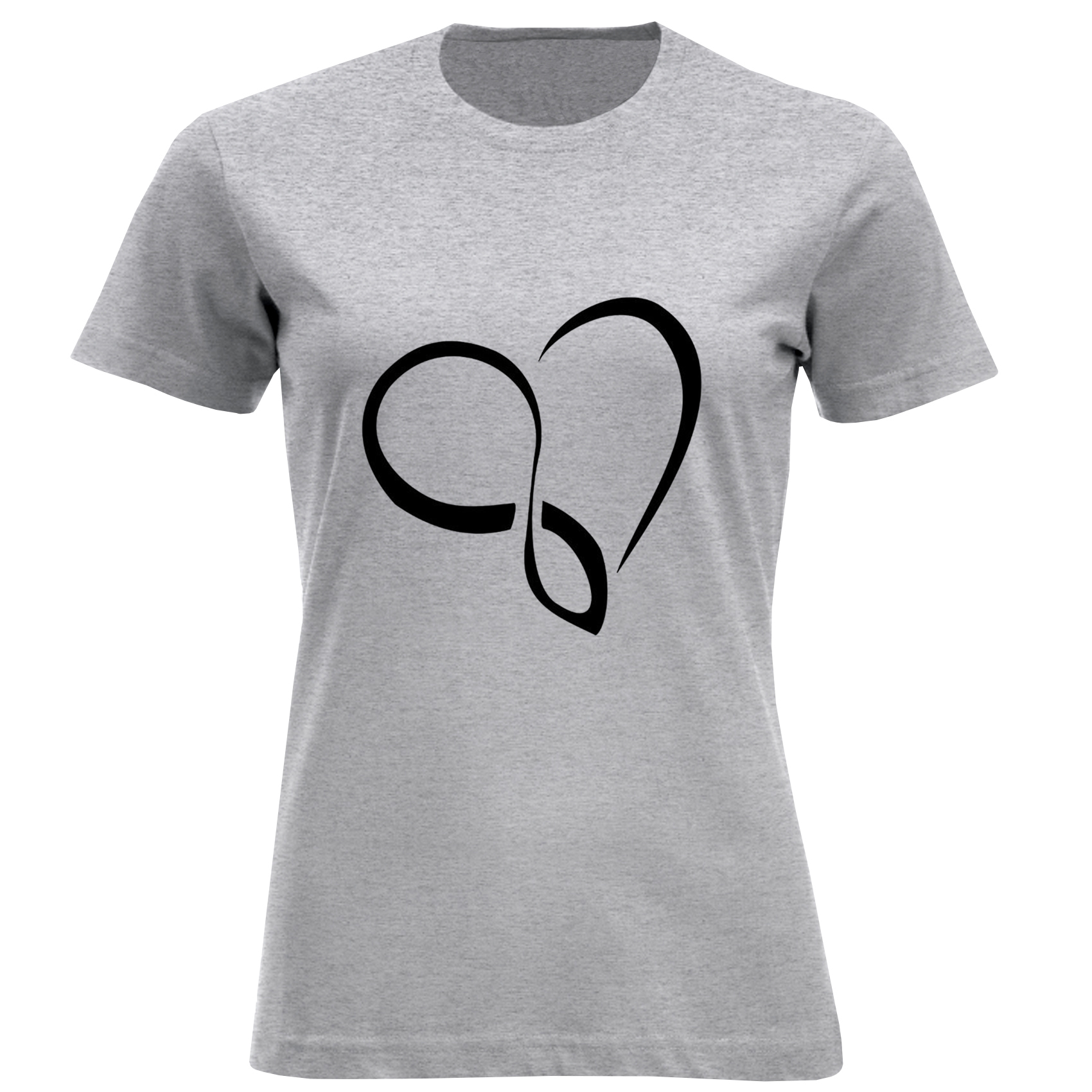 تی شرت آستین کوتاه زنانه مدل قلب D856