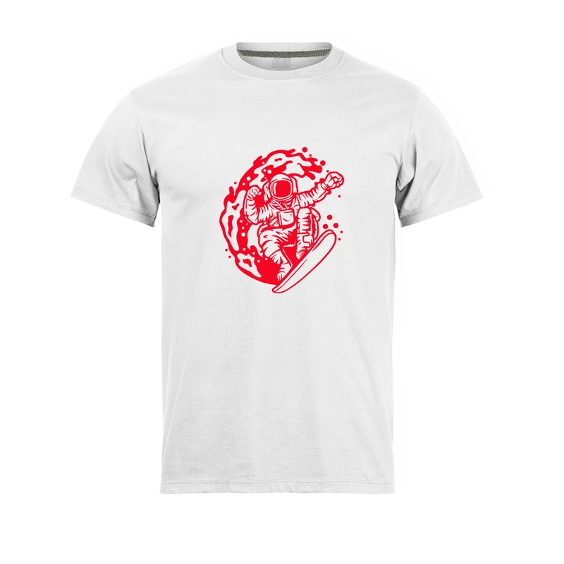 تی شرت آستین کوتاه مردانه مدل فضانورد کد 0671 رنگ سفید