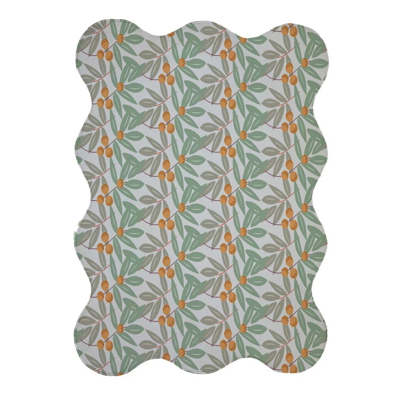 پادری مدل دالبر طرح برگ کد 9410 سایز 80x110 سانتی متر 