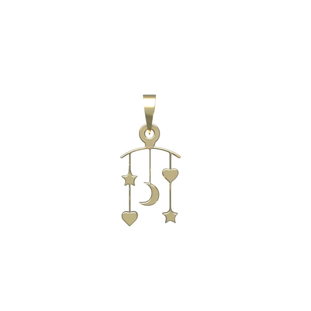 آویز گردنبند طلا 18 عیار زنانه مدوپد مدل ماه و ستاره کد PA1-13755 -  - 2