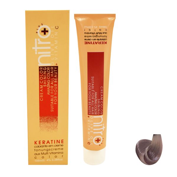 رنگ مو نیترو سری Keratine شماره 7.2 حجم 100 میلی لیتر رنگ بلوند دودی متوسط