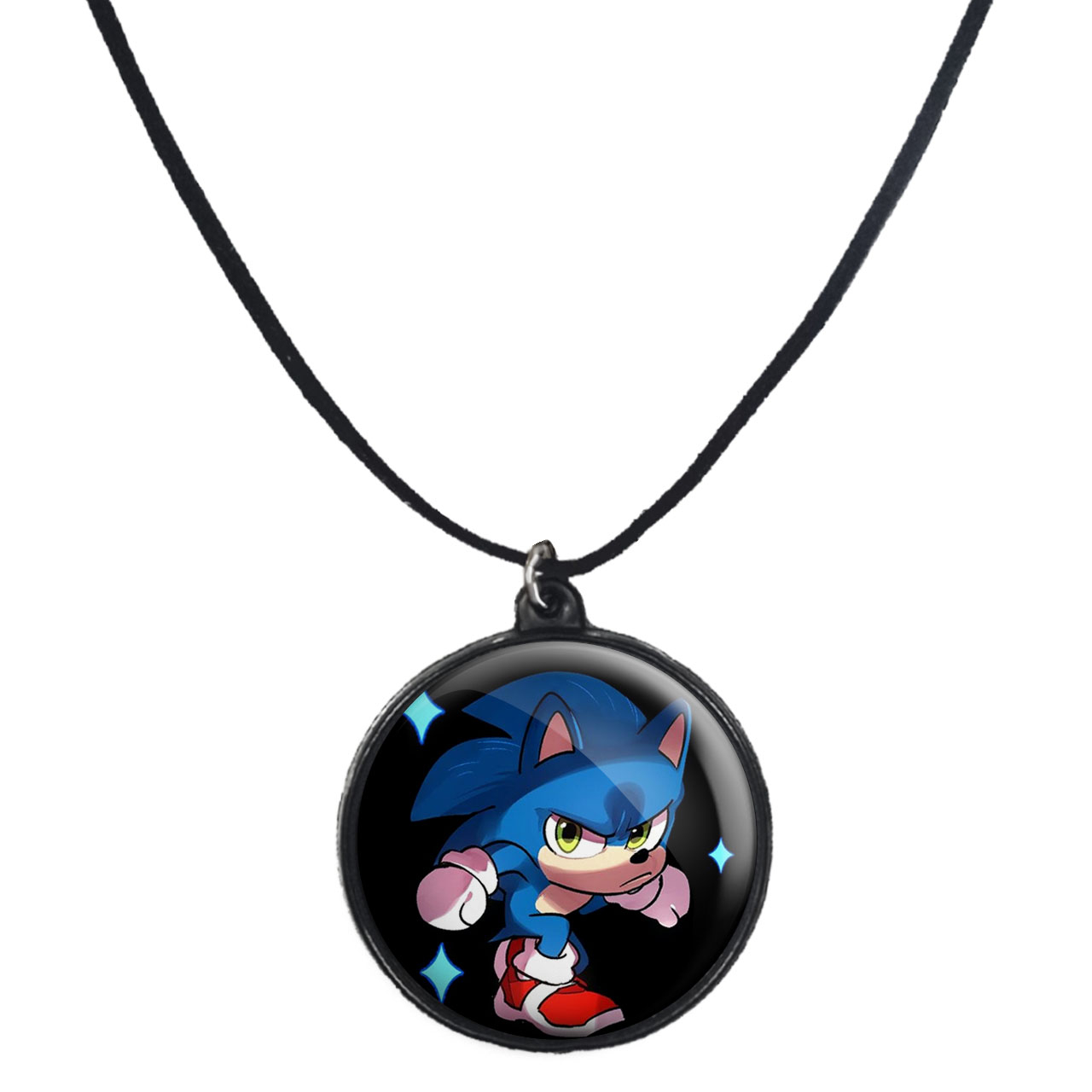 گردنبند پرمانه طرح سونیک کد pmb.14918 مدل دو طرفه