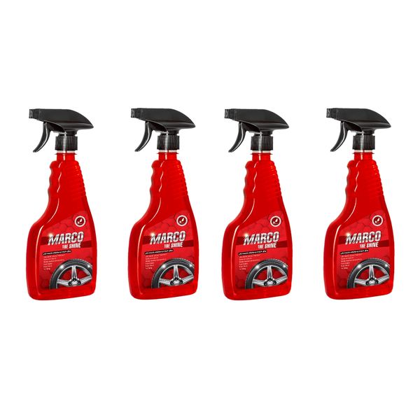 اسپری واکس لاستیک خودرو مارکو مدل M5 حجم 500 میلی لیتر بسته 4 عددی
